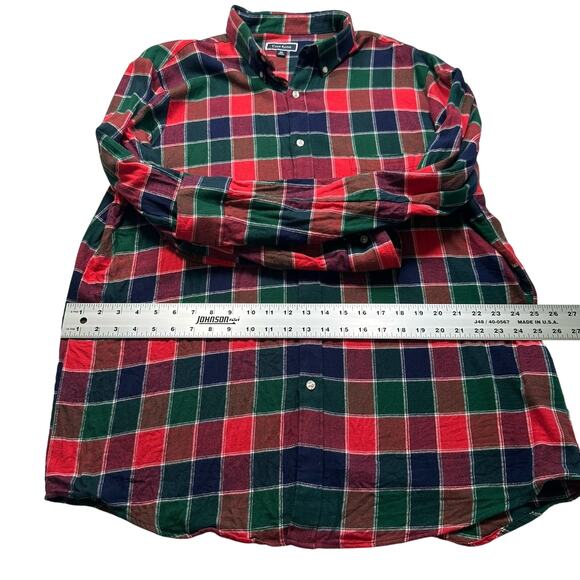 Club Room Men’s Red & Blue XXL Button Flannel Shirt Hiking Outdoor Work (263) - Picture 7 of 9